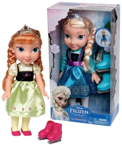 Bambola Disney Frozen (Anna o Elsa) con pattini