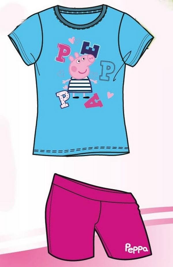 Peppa+PigPeppa Pig Maglietta e Short Set per Ragazze Peppa 