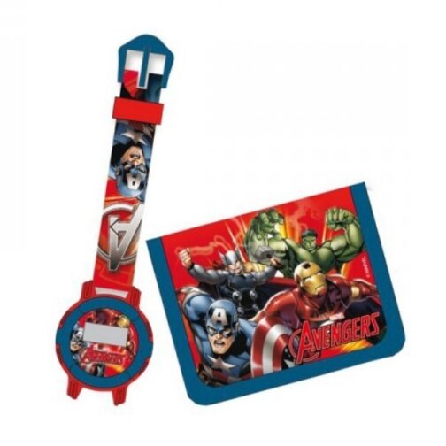 Set Orologio da Polso e Portafogli Avengers