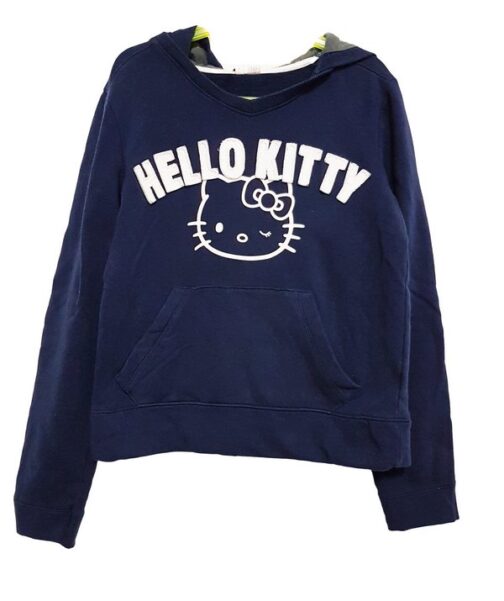 Felpa blu con cappuccio Hello Kitty