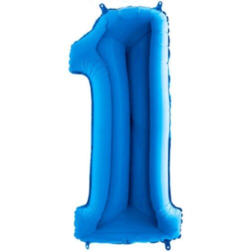 Palloncino ad elio Numero 40 CM blu