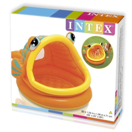 Piscina pesce Intex con parasole e paravento