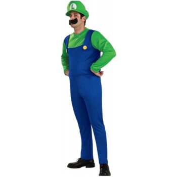 Costume adulto Luigi Super Mario Bros Taglia Large
