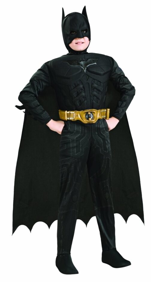 Costume per bambini Batman con busto muscoloso Taglia L, 8/10 anni