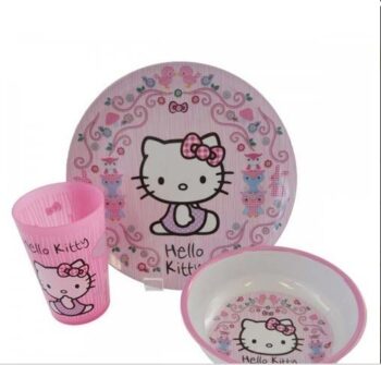 Set tavola 3pz Hello Kitty Animali del Bosco