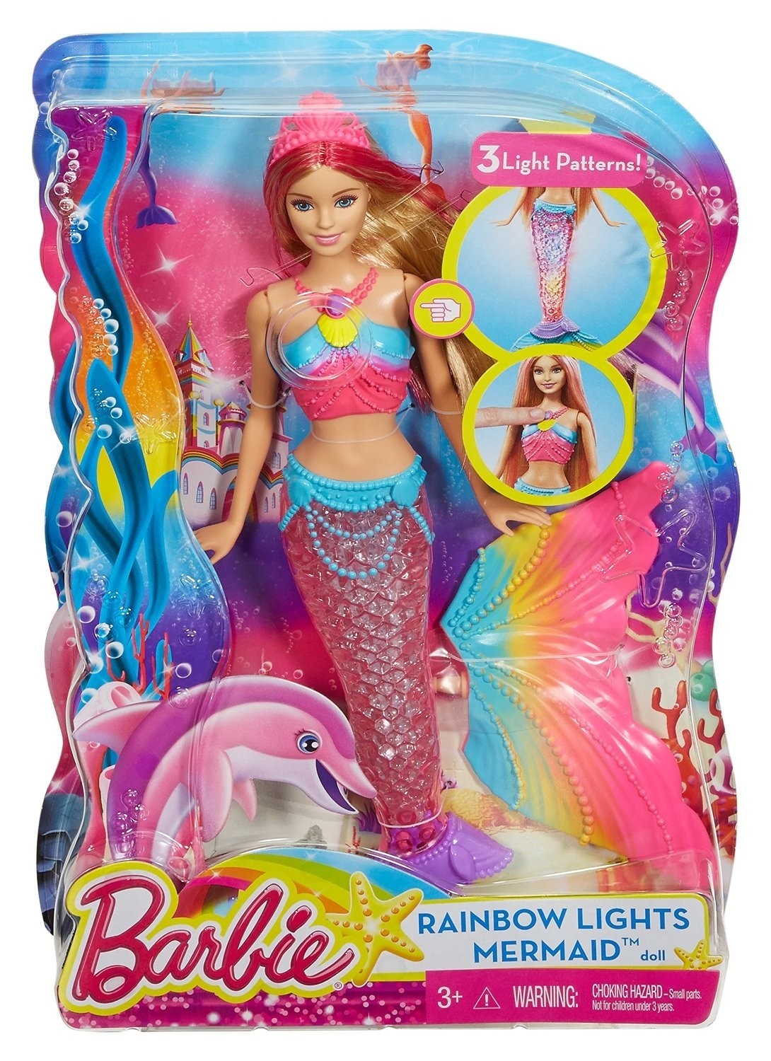 Barbie DHC40 Bambola Sirena Magico Arcobaleno 