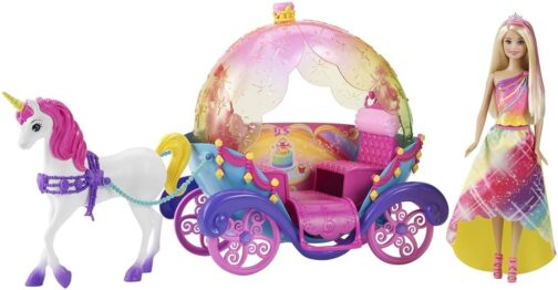 Barbie Principessa Arcobaleno e Carrozza