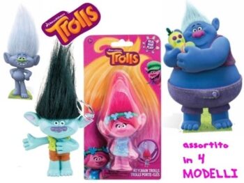 Set da 8 Portachiavi Trolls 18 Cm