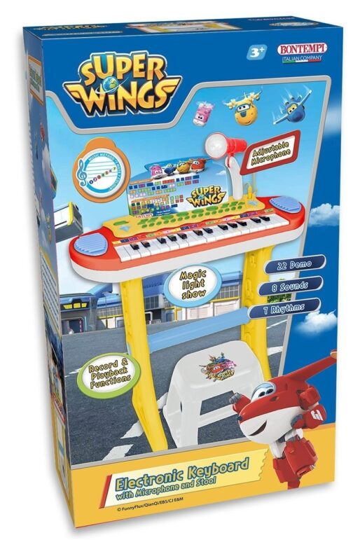 Super Wings - Pianola e sgabello Bontempi