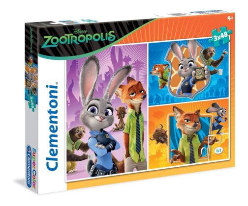 Puzzle Zootropolis 3x48 Pezzi