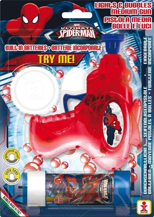 Spiderman pistola spara bolle di sapone