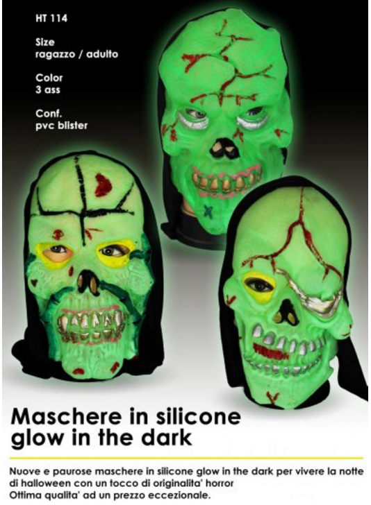 Maschera Glow Silicone-Speciale Festa Halloween