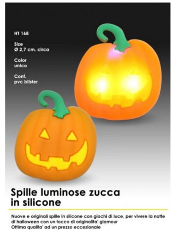 Set di 15 spille zucca luminose