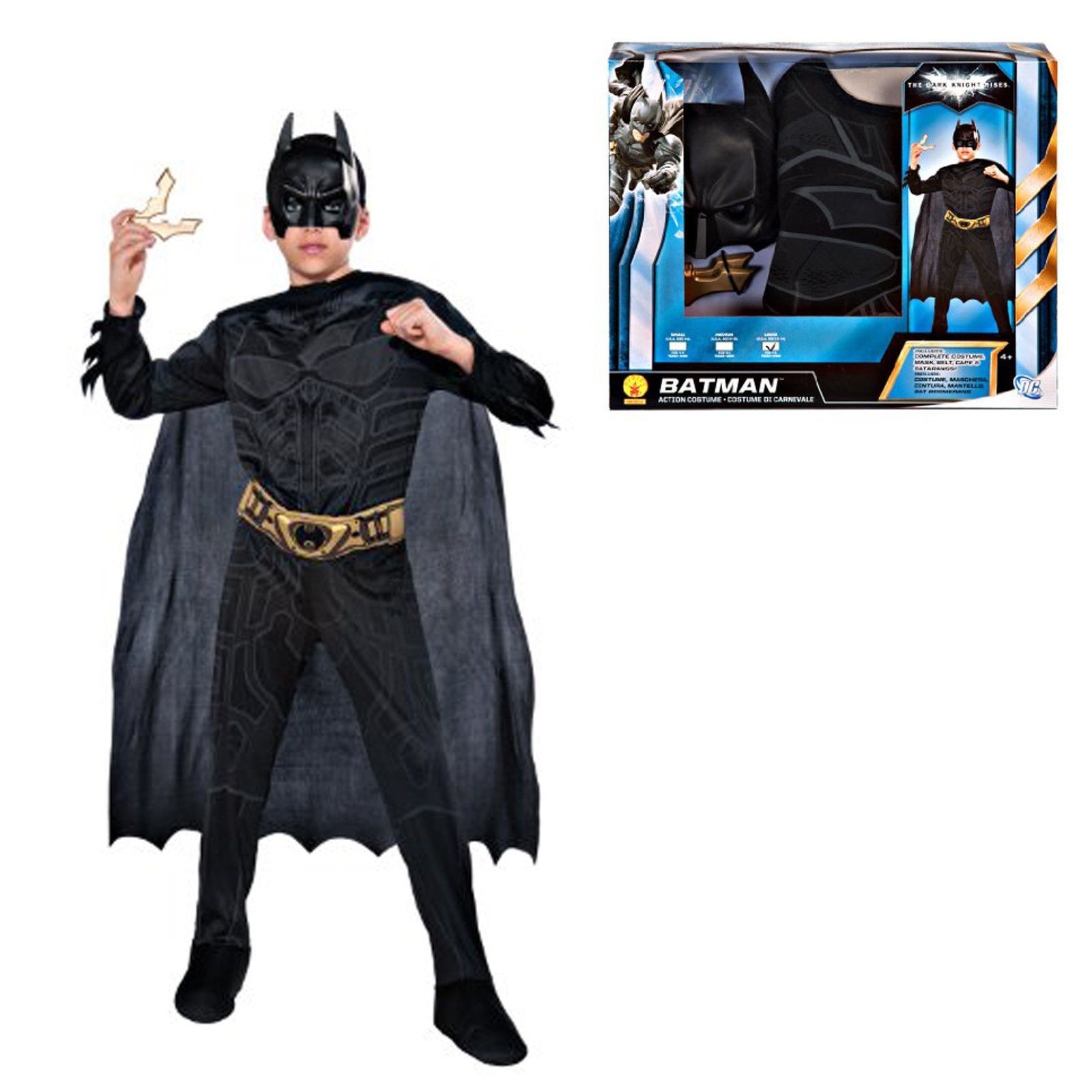 Costume BATMAN Bambino Con Bat Boomerang-Costumi Di Carnevale E Mas
