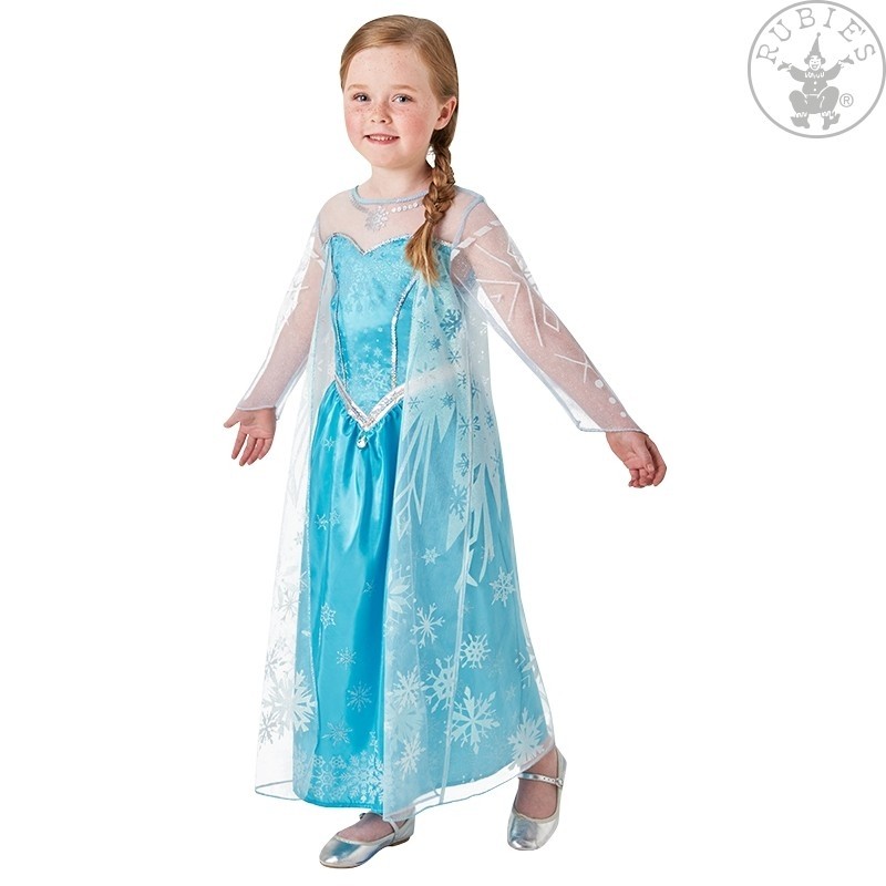 Costume Bambina Disney Frozen Elsa DeLuxe 5-6 Anni-Costumi Di Carne