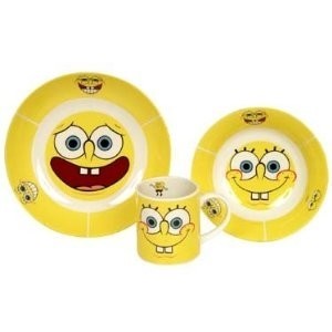 Set colazione ceramica Spongebob 3pz