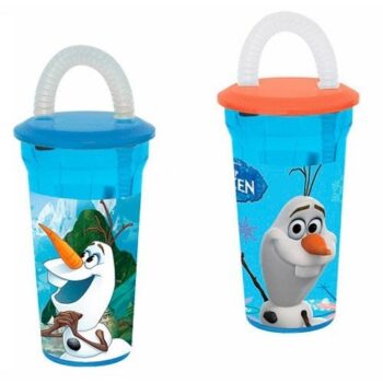Bicchiere con cannuccia Disney Frozen Olaf