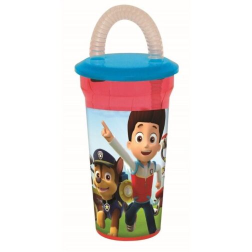 Bicchiere con cannuccia Paw Patrol