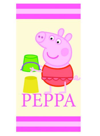 Asciugamano Telo Mare Peppa Pig Castello di Sabbia