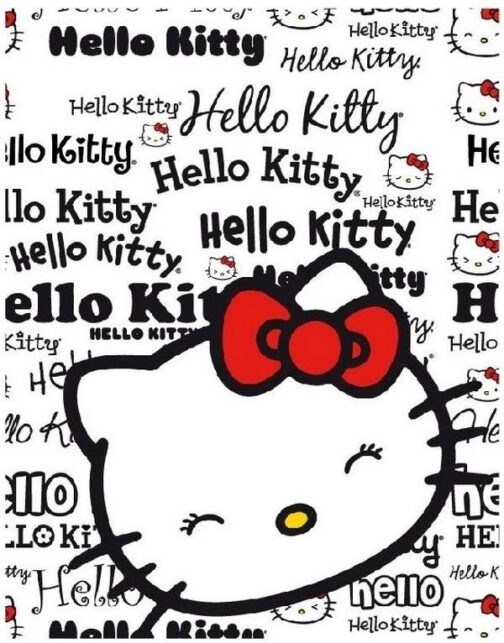 Plaid pile Hello Kitty Lettere