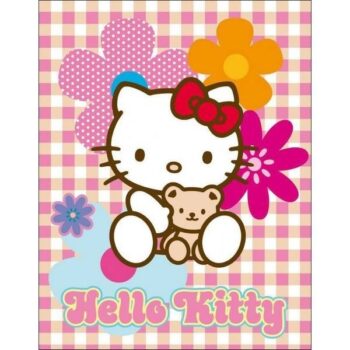 Plaid pile Hello Kitty Fiori