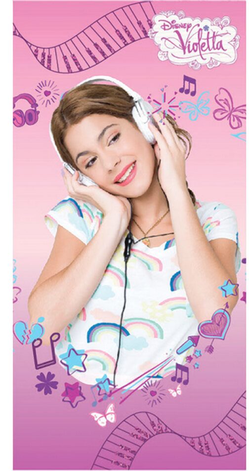 Asciugamano Telo Mare Violetta Disney Music