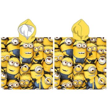 Accappatoio poncho Minions in microfibra