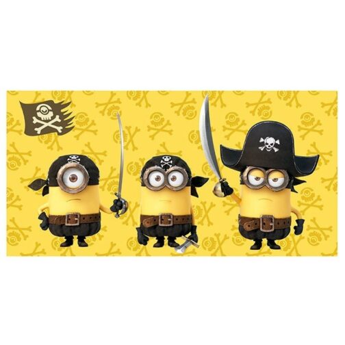 Asciugamano telo mare Minions "Pirati"