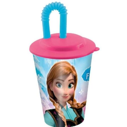 Bicchiere con cannuccia Disney Frozen