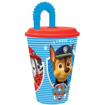 Bicchiere con cannuccia Paw Patrol