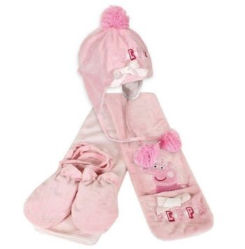 Set cappellino, guanti e sciarpa Peppa Pig 18-24 mesi