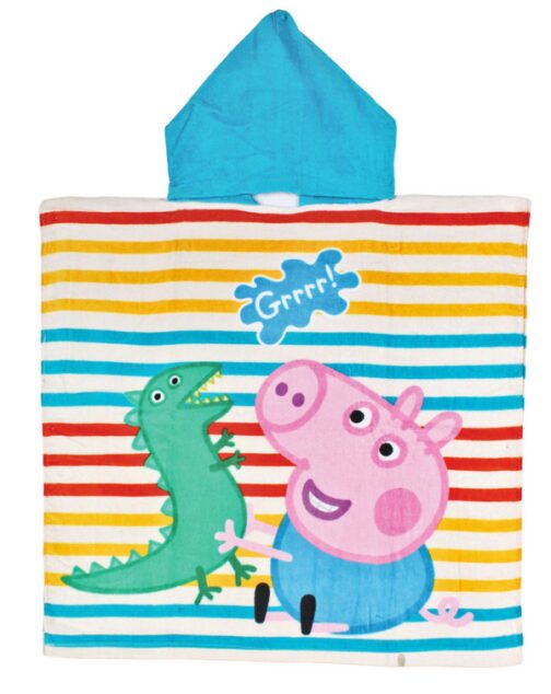 Accappatoio poncho con cappuccio Peppa Pig George