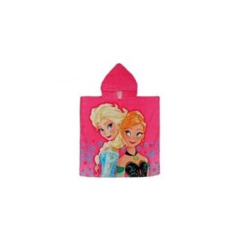 Accappatoio poncho con cappuccio Disney Frozen Anna e Elsa