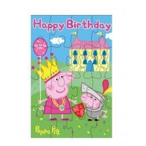 Puzzle card Happy Birthday Peppa Pig