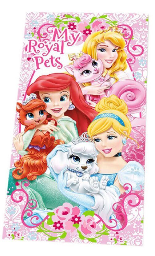 Asciugamano telo mare My Royal Pets Principesse Disney