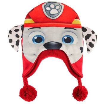 Paw Patrol - Cappellino peruviano Marshall con orecchie e pon-pon