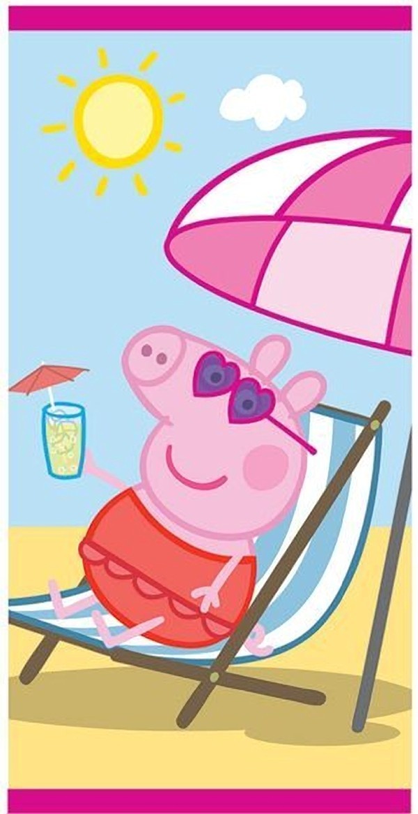 Asciugamano da spiaggia per bambine con personaggio Peppa Pig per bambini 