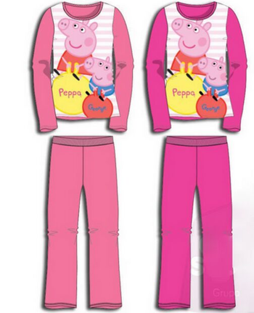 Pigiama bimba righine Peppa Pig e George