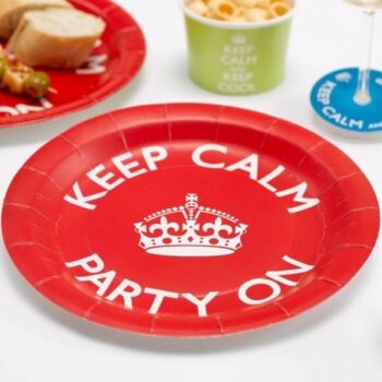 Piatti festa Keep Calm 8pz