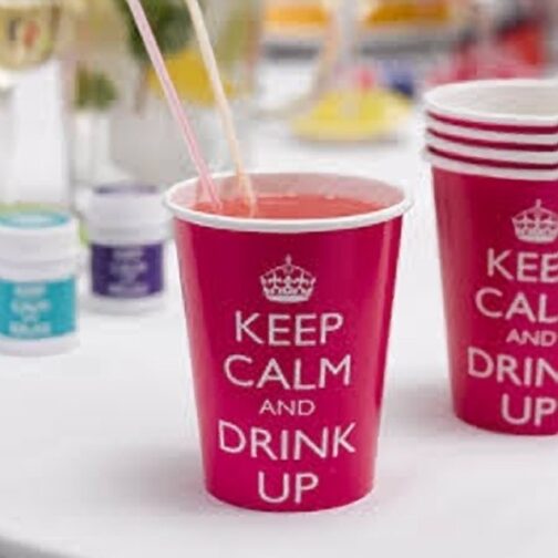 Bicchieri festa Keep Calm 8pz