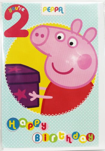 Biglietto Auguri XL Peppa Pig 2 anni
