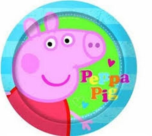 Piatti per festa azzurri Peppa Pig