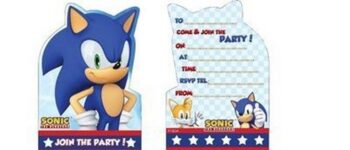 Inviti festa Sonic The Hedgehog