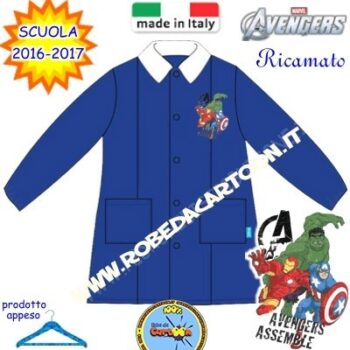 Grembiule scuola elementare Marvel Avengers blu