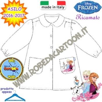 Grembiule asilo Disney Frozen bianco