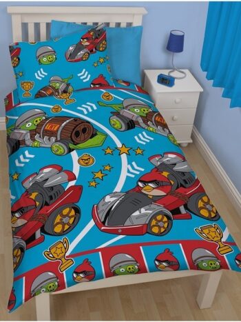 Parure copripiumino singolo reversibile Angry Birds Go Fast