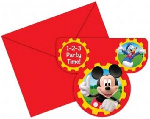 Inviti sagomati per festa Mickey and Friends