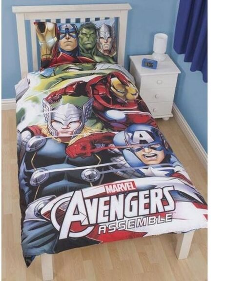 Parure copripiumino singolo reversibile Avengers 3D