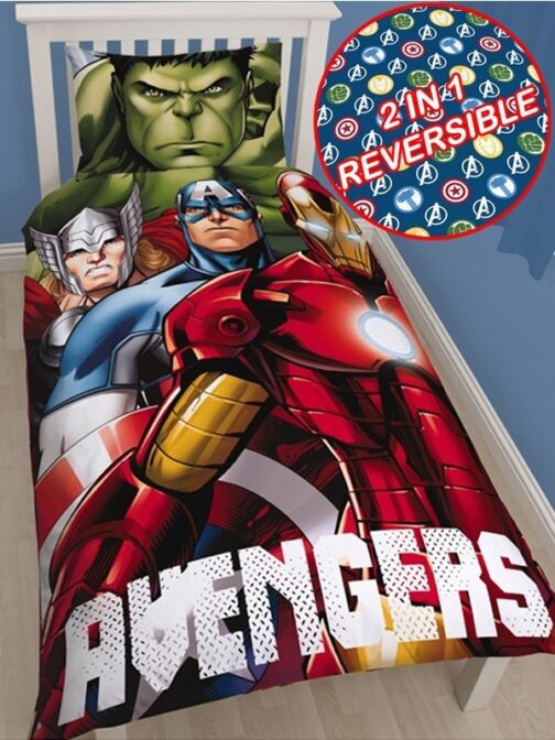 Parure copripiumino singolo Marvel Avengers Shield