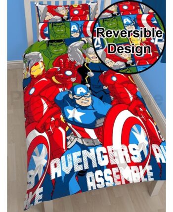 Parure copripiumino letto singolo Avenger Assemble Reversibile 2 in 1